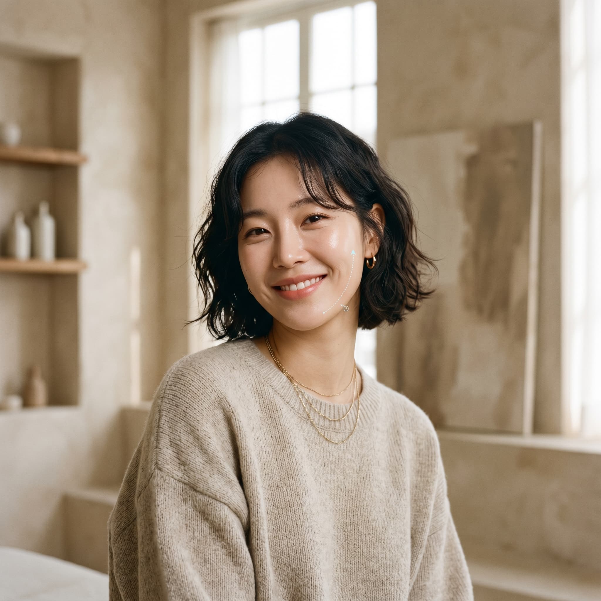 표정은 그대로, 라인만 부드럽게