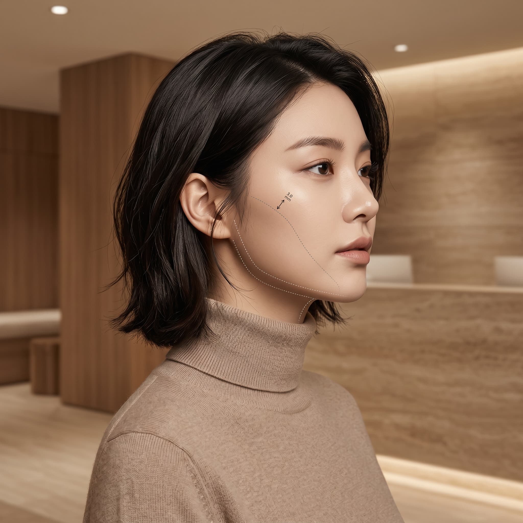 얼굴 근막층까지 닿는 깊은 자극