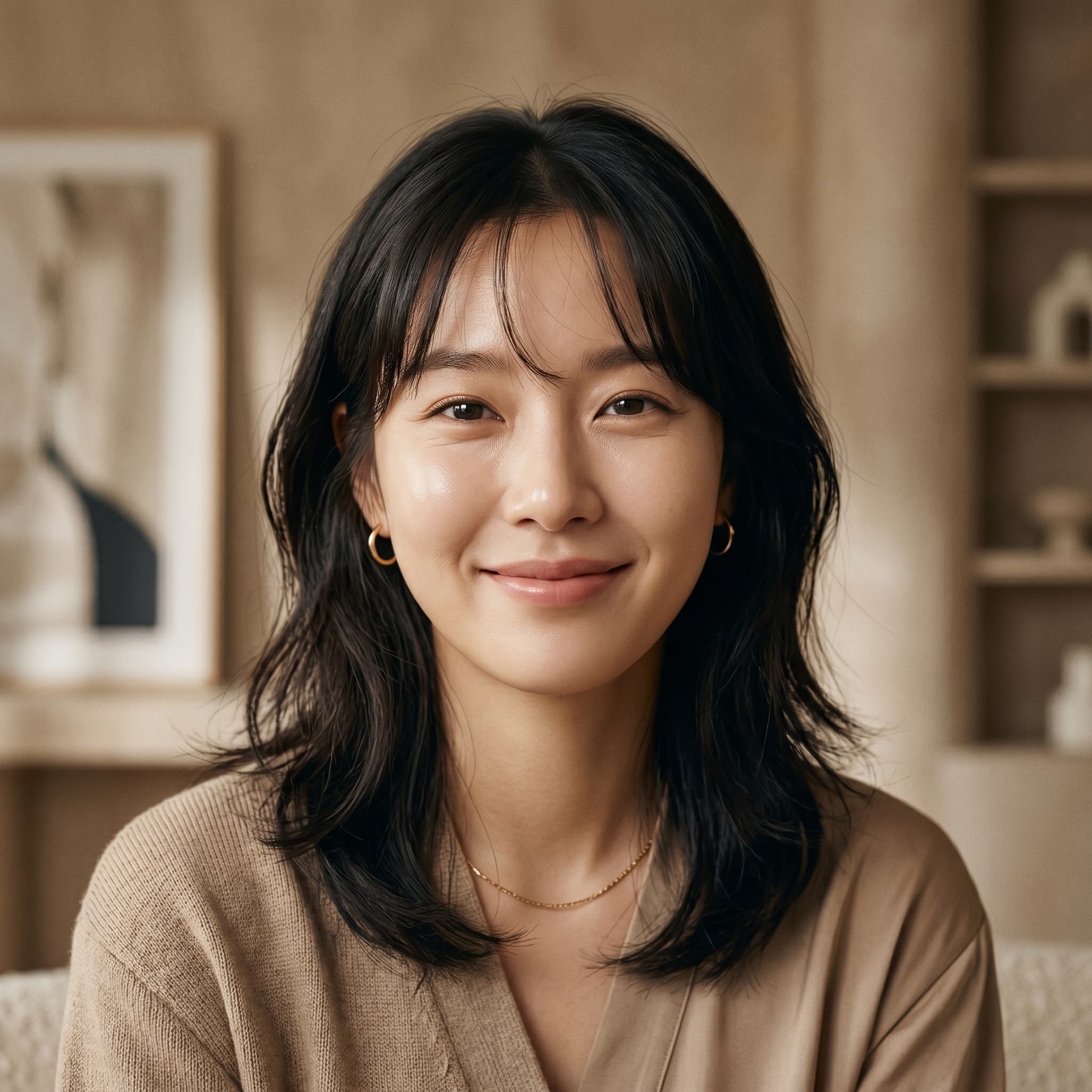 부드럽게 정리되는 표정선