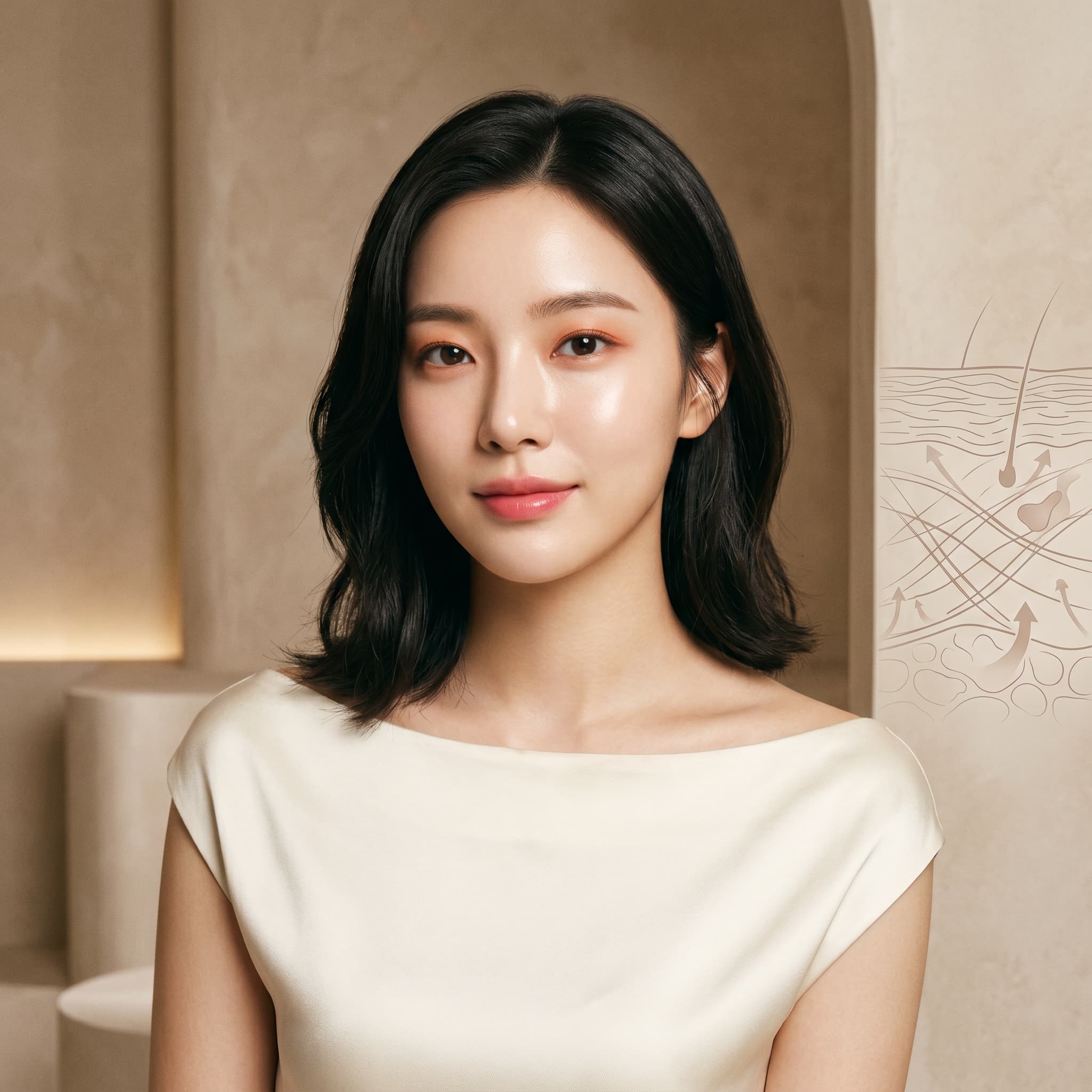 진피층에서 시작되는 탄력