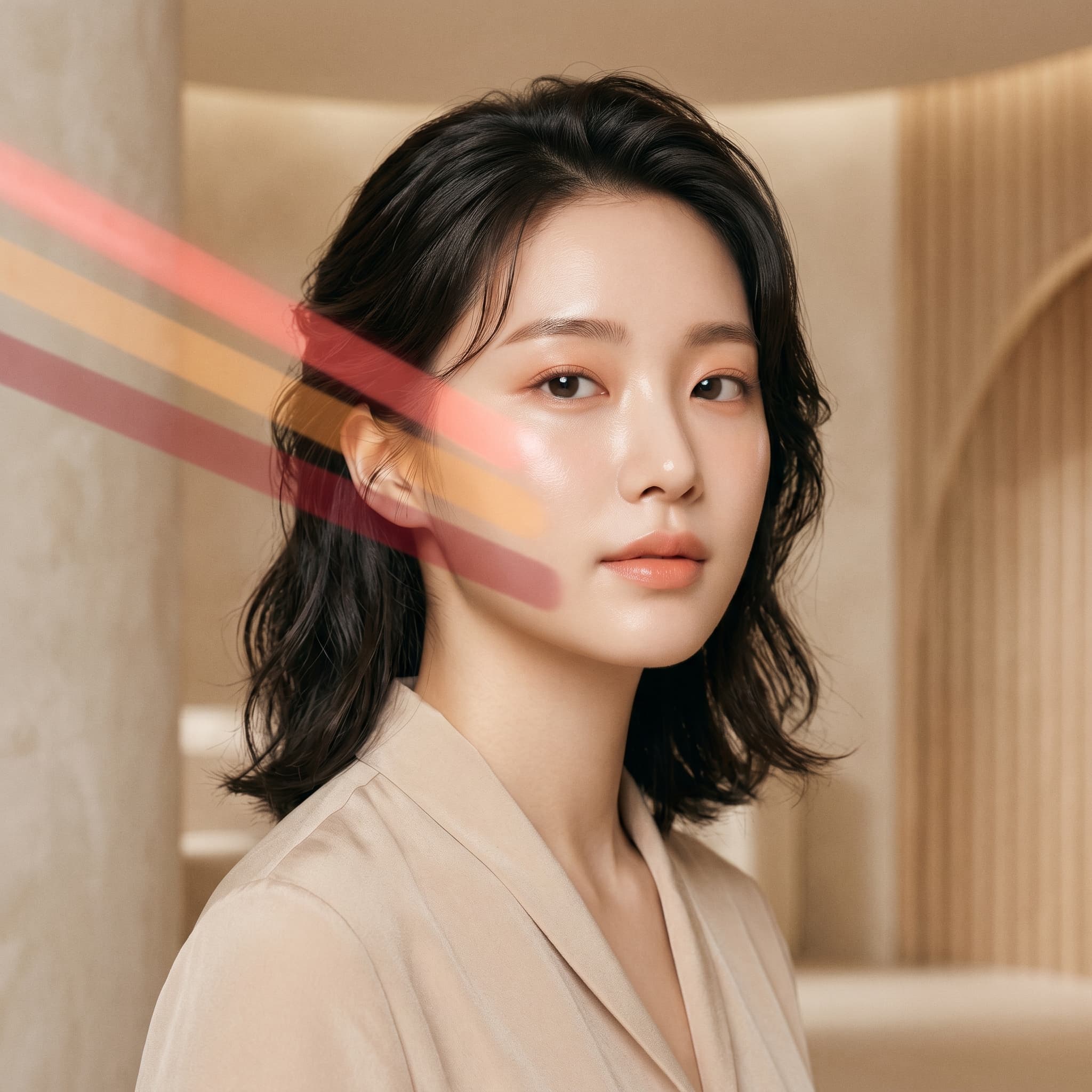 깊이별 콜라겐을 동시에 자극